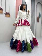 Ravishing White Color Lehenga Choli For Navratri Festival