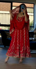 Attractive Red Color Sequence Work Anarkali Suit