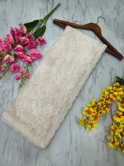 Captivating White Color Sequins Work Net Saree