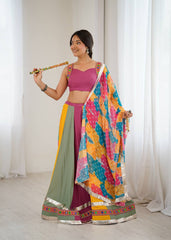 Navratri Special Multicolor Mirror Work Lehenga Choli