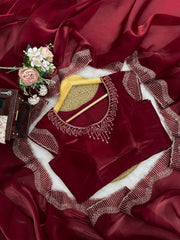 Ravishing Maroon Color Jimmy Chu Saree