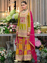Stylish Yellow Chinon Silk Sequence Work Sharara Suit