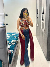 Daisy Maroon Georgette Work Lehenga Choli