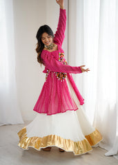 Navratri Collection Pink Color Georgette With Codi Work Lehenga Choli