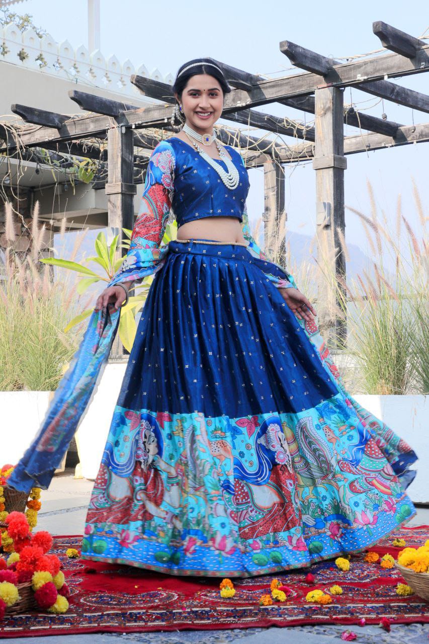 Preferable Digital Print Purple Color Lehenga Choli