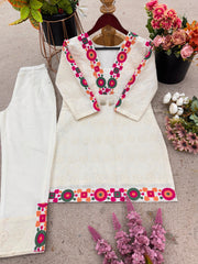 Trendy Cotton Thread Work Co-ord Set