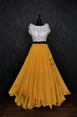 Dori Pattern Yellow Color Lehenga With Work Blouse