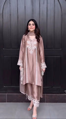 Ravishing Pink Color Sequence Work Palazzo Suit