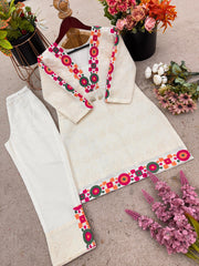 Trendy Cotton Thread Work Co-ord Set