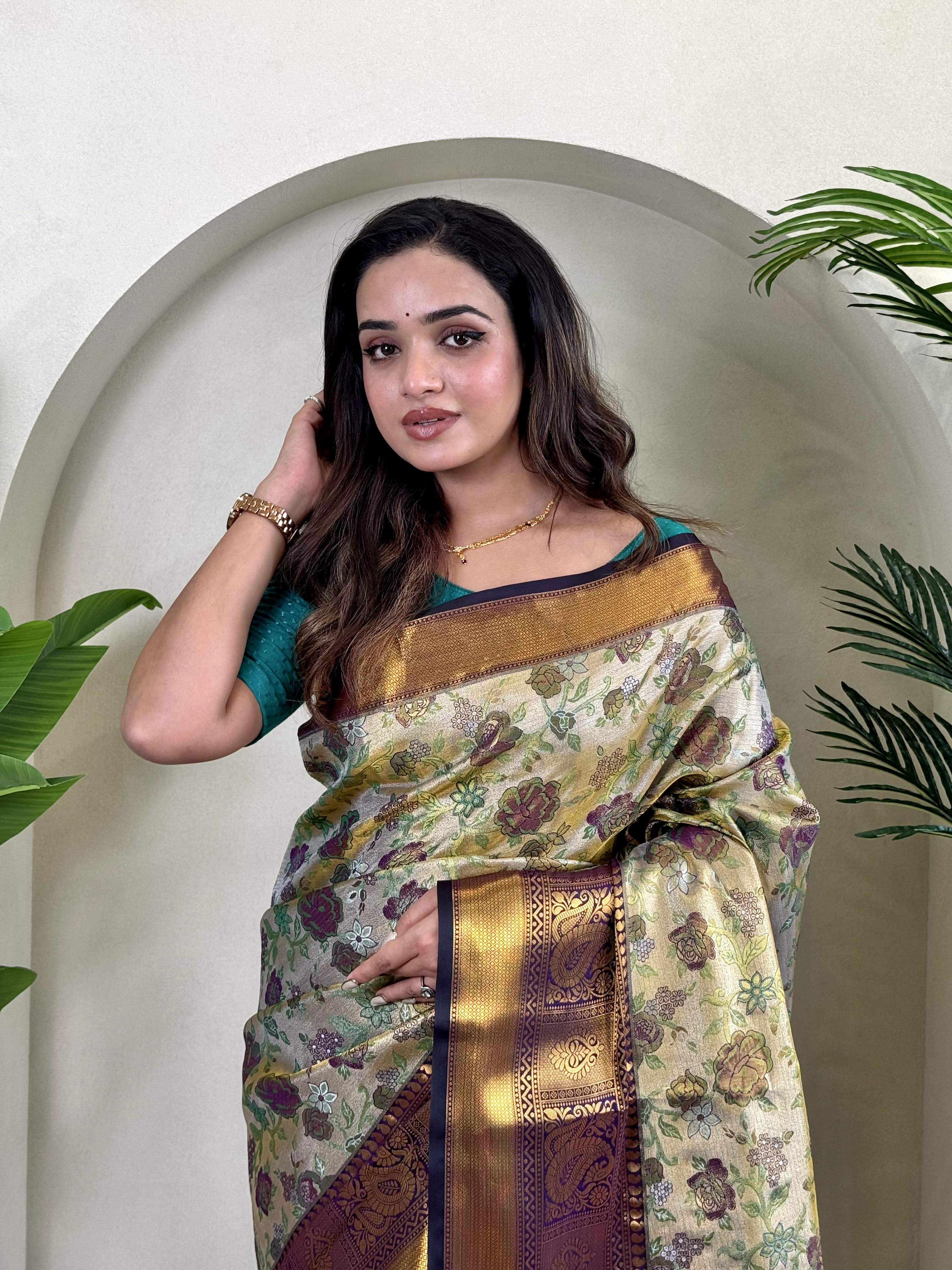 Festival Wear Trendy Orange Silk Zari Saree
