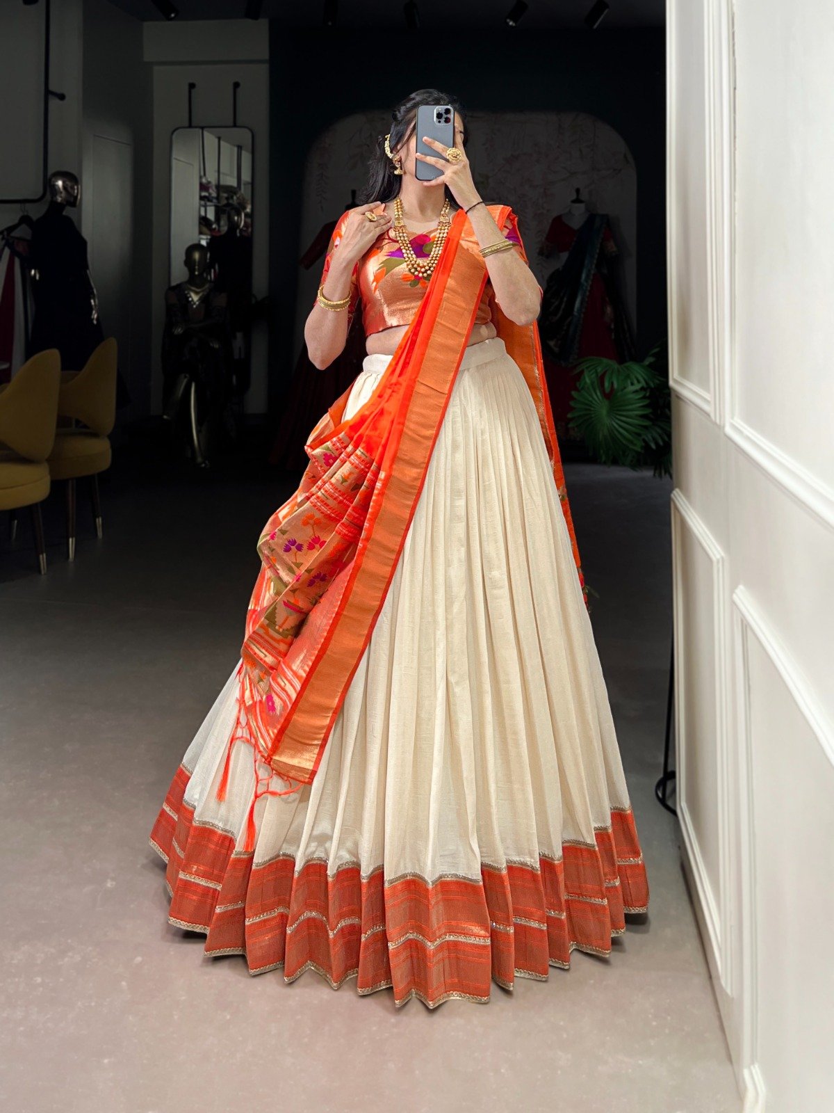Exotic Green Vichitra Silk Zari Work Lehenga Choli