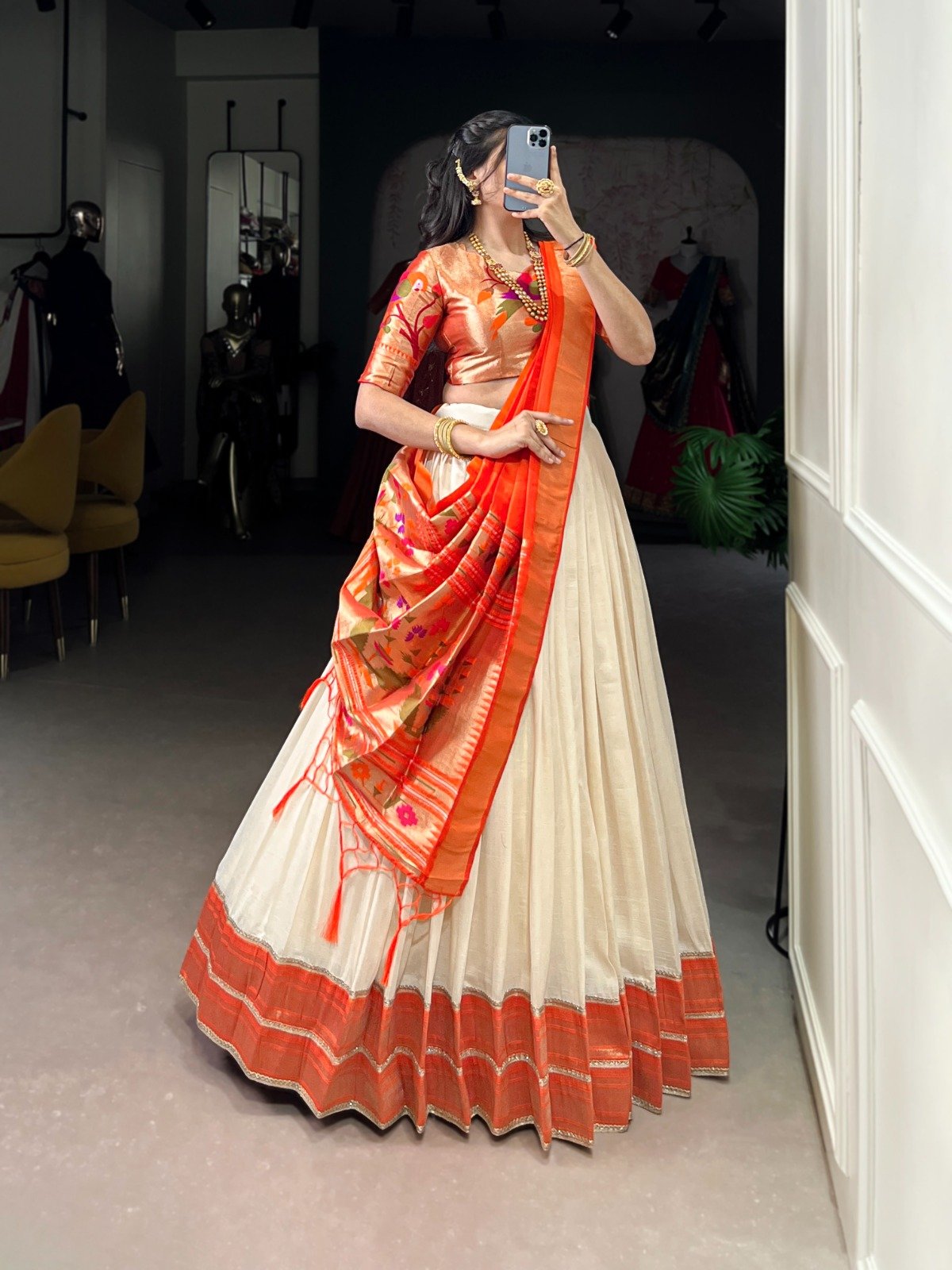 Exotic Green Vichitra Silk Zari Work Lehenga Choli