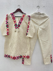 Trendy Cotton Thread Work Co-ord Set