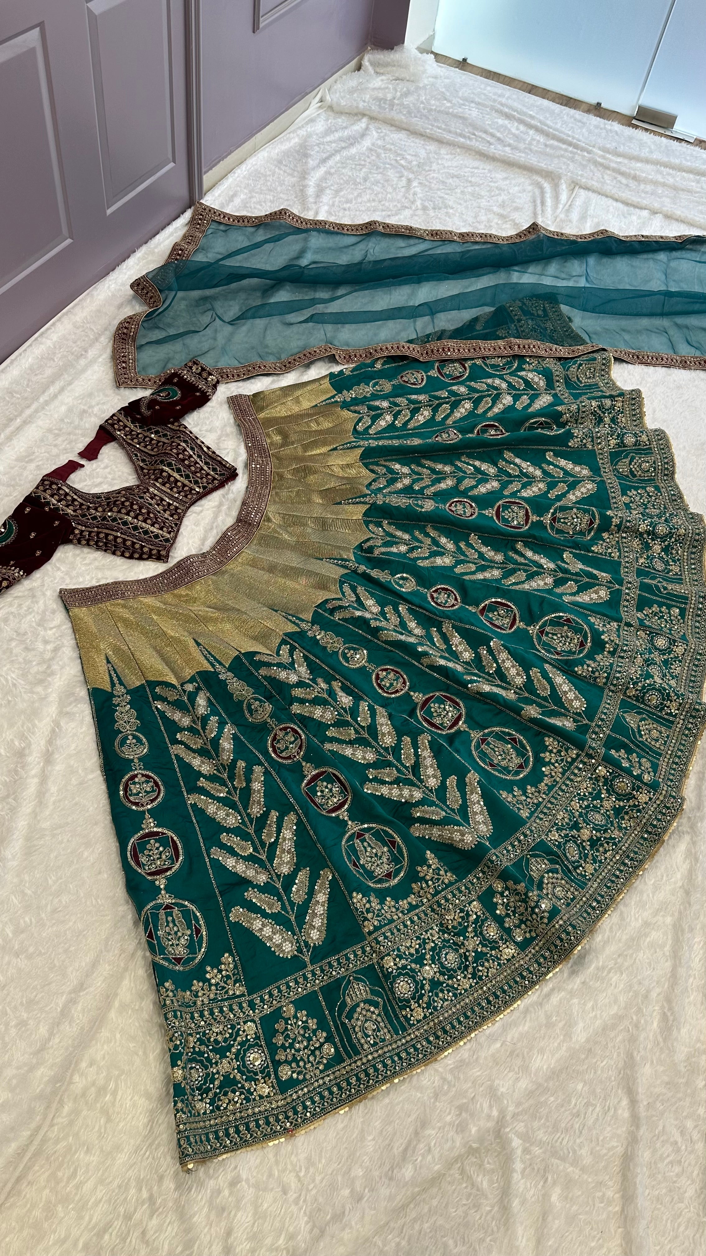 Marriage Special Sequins Work Lehenga Choli