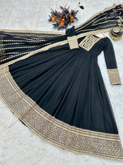 Presenting Sequence Work Black Color Gown