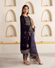 Stunning Blue Color Georgette Sequence Embroidery Work Suit