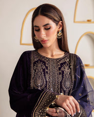 Stunning Blue Color Georgette Sequence Embroidery Work Suit
