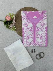 Glorious Pink Color Chinestich work Suit