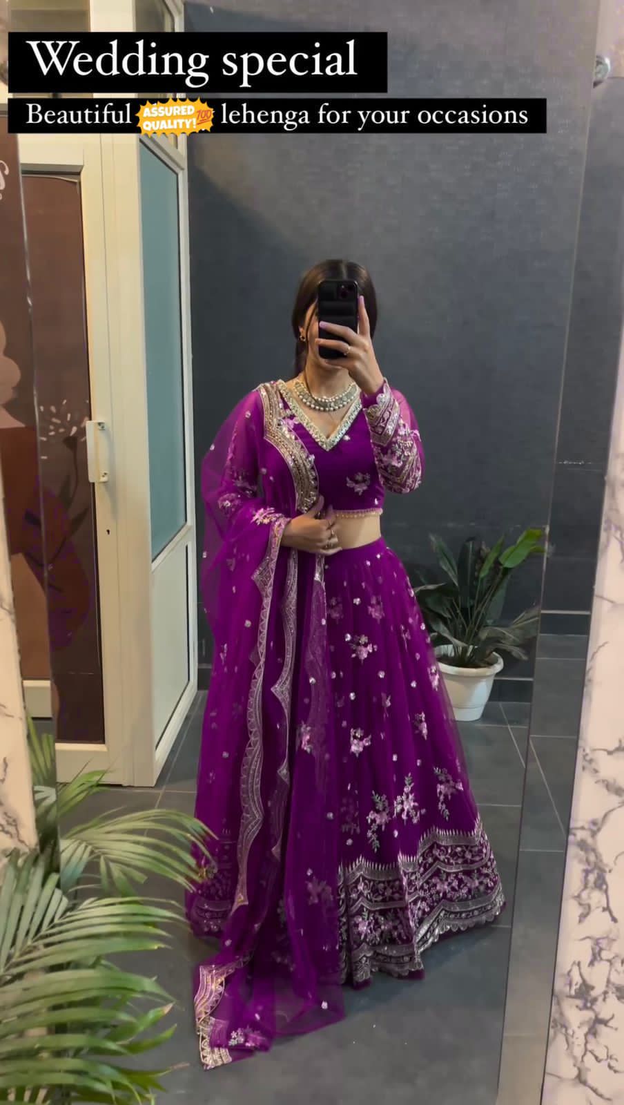 Exclusive Wine Color Embroidery Work Lehenga Choli