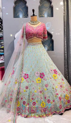 Glorious Embroidery Sequence Work Piasta Color Lehenga Choli