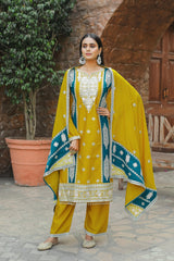 Mesmerizing Sequence Work Yellow Color Anarkali Suit