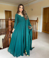 Mesmerizing Sequence Embroidery Work Long Gown