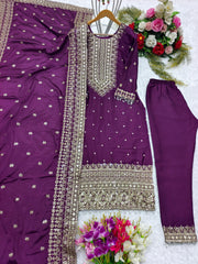 Good Looking Dark Wine Color Salwar Suit