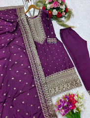 Good Looking Dark Wine Color Salwar Suit