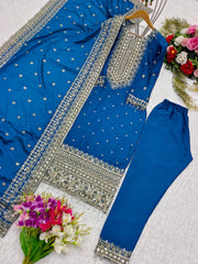 Good Looking Dark Blue Color Salwar Suit
