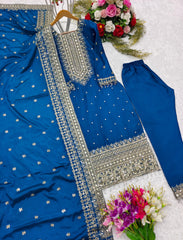 Good Looking Dark Blue Color Salwar Suit