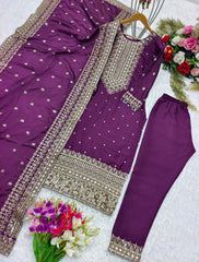 Good Looking Dark Wine Color Salwar Suit