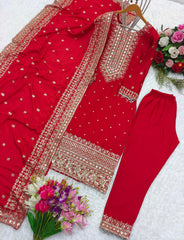 Good Looking Red Color Salwar Suit