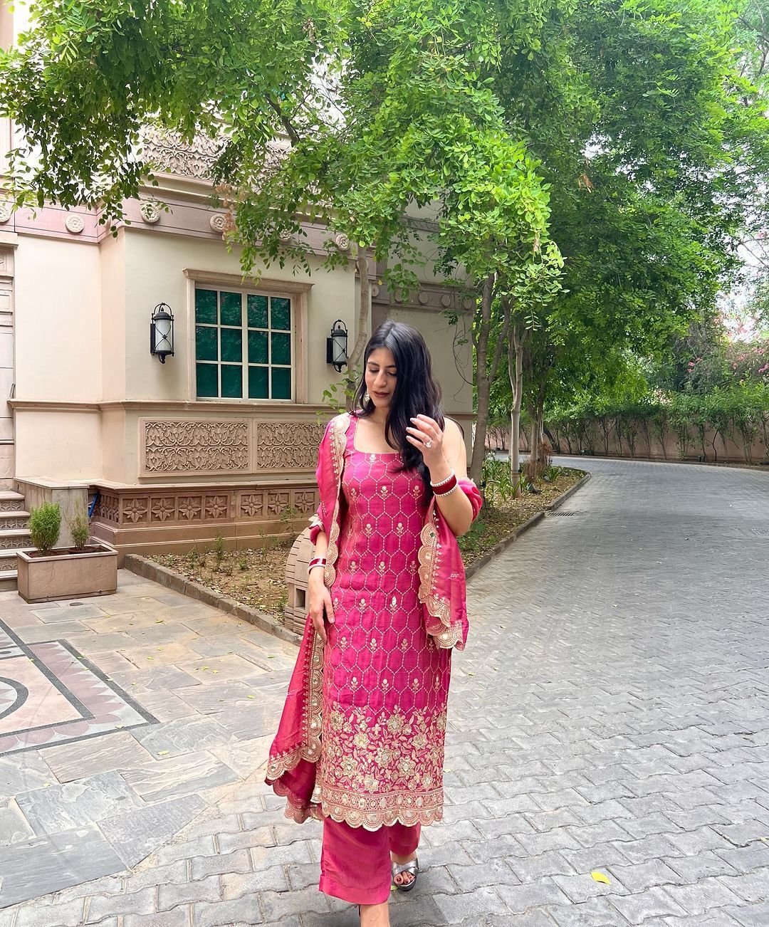Glimmering Pink Color Sequence Work Salwar Suit
