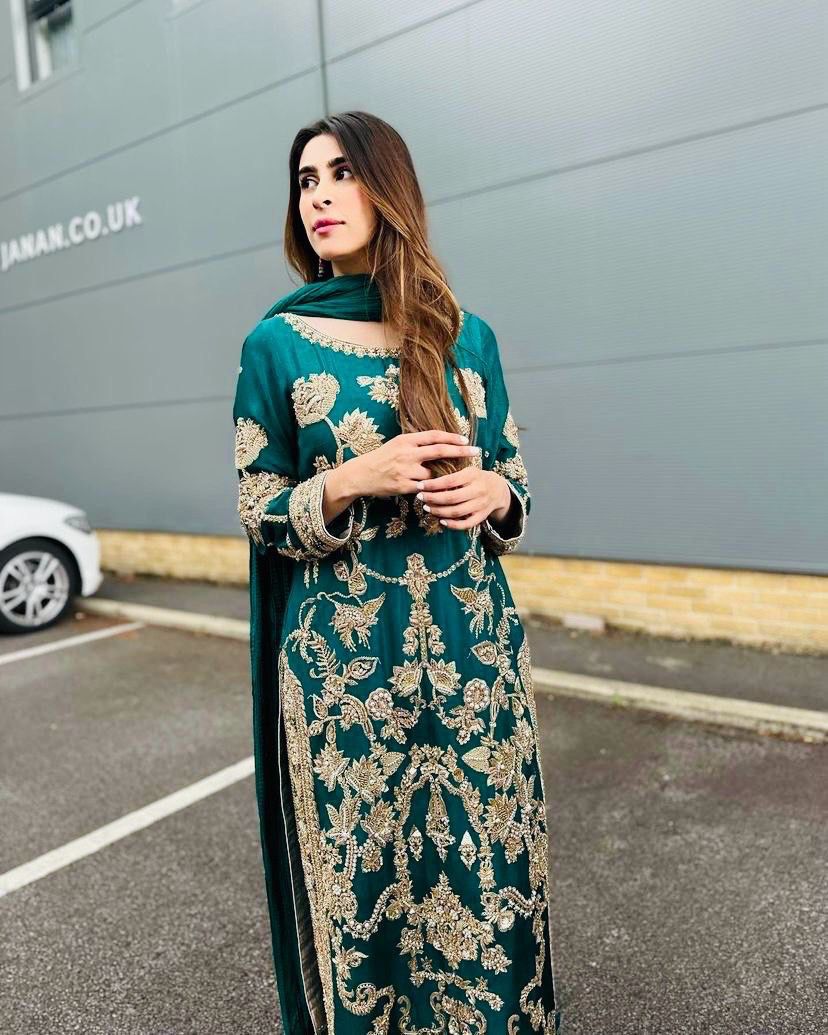 Captivating Teal Blue Color Georgette Sequence Work Pakistani Suit