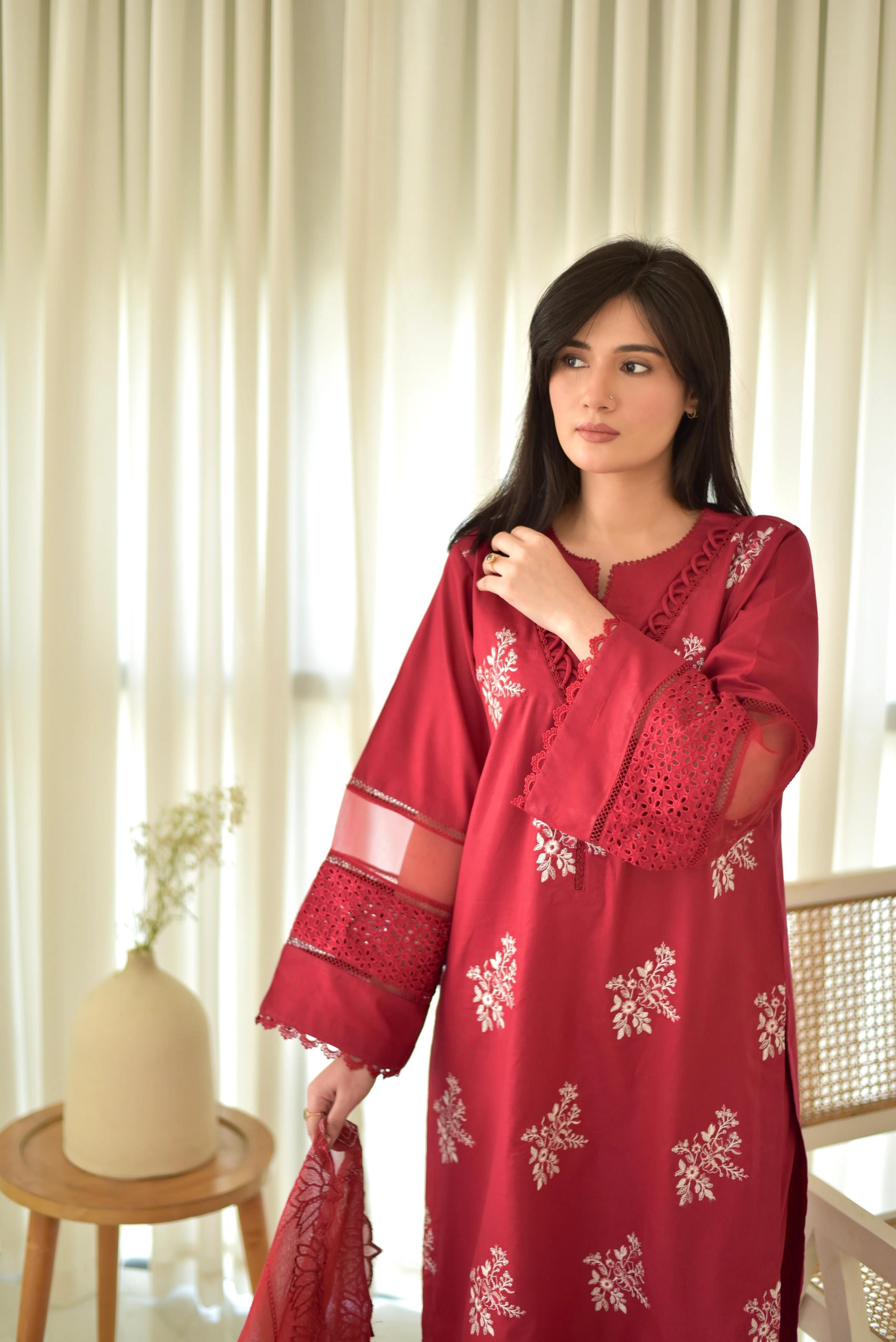Marvelous Peach Color Embroidery Work Straight Salwar Suit