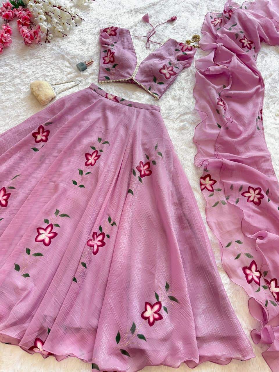 Ravishing Lavender Festival Wear Lehenga Choli