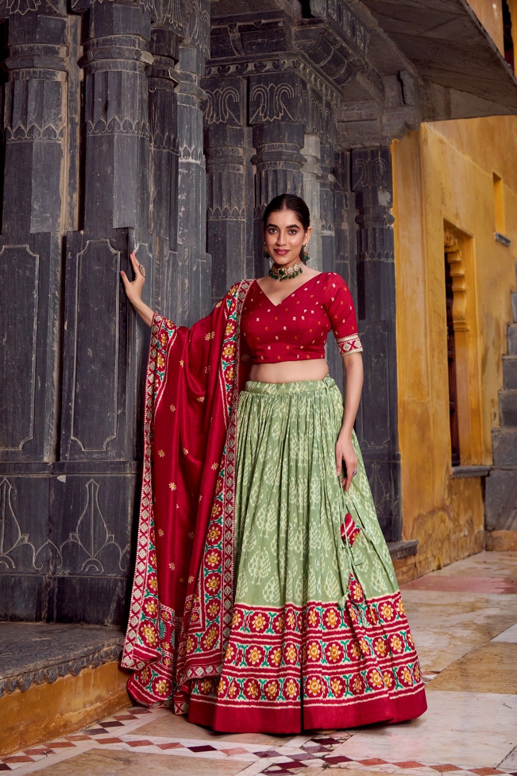 Amazing Sky Blue Embroidery Work Silk Lehenga Choli
