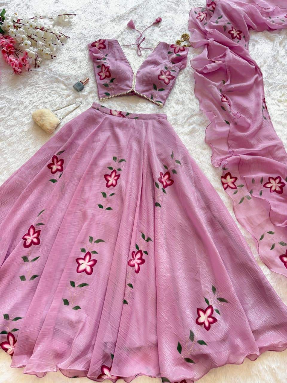 Ravishing Lavender Festival Wear Lehenga Choli