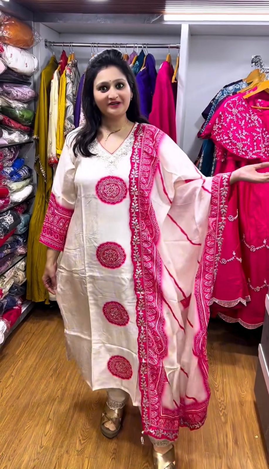 Trendy White  Embroidery Work Silk Anarkali Suit