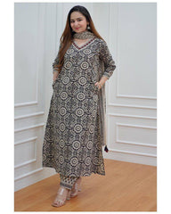 Elegant Navy Blue Color Real Mirror Hand Work Kurti Pair