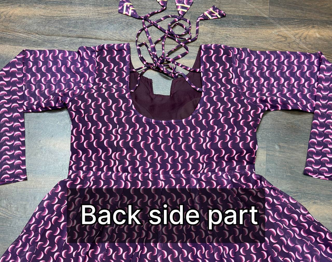 Captivating Digital Print wine Color Gown