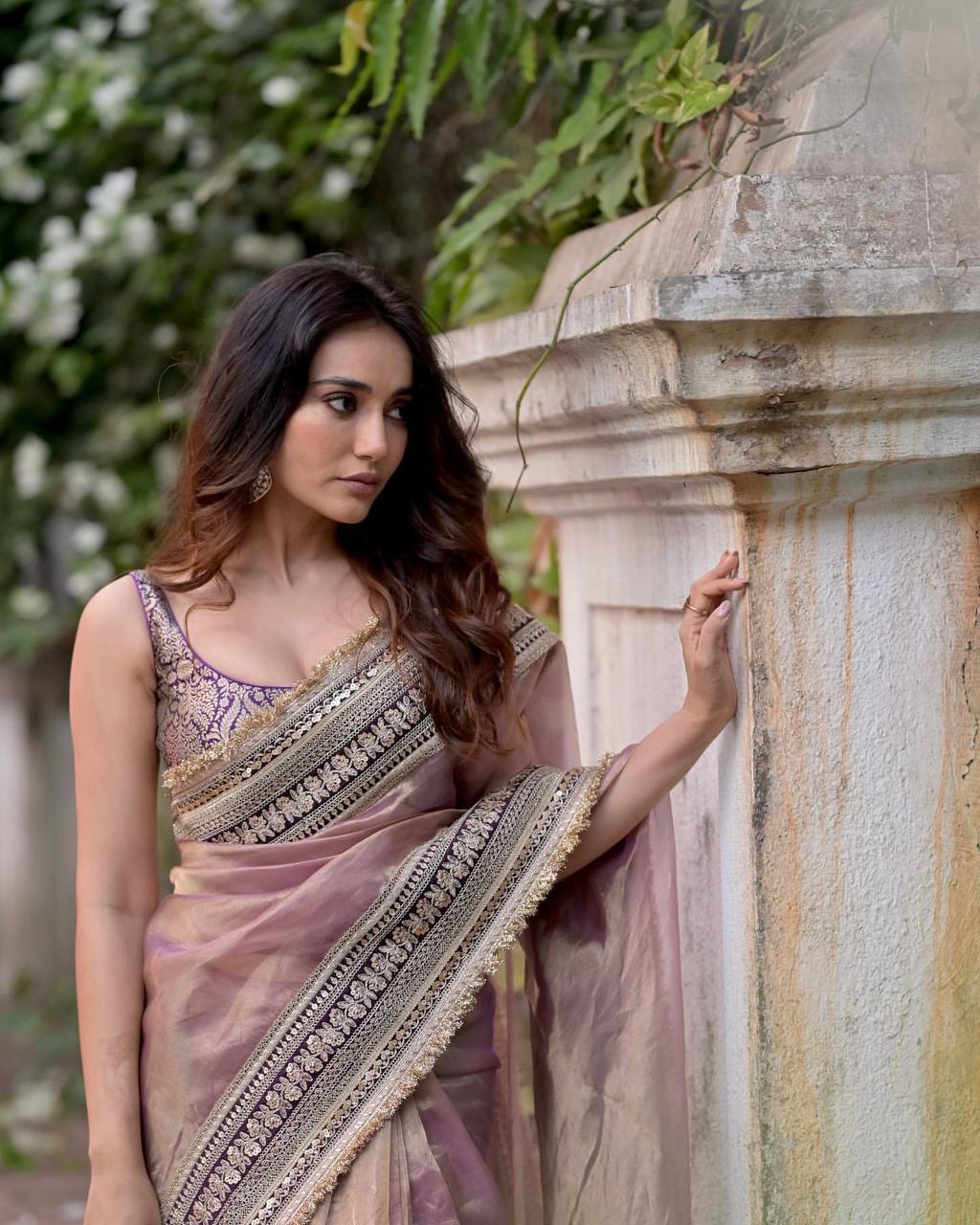 Beautiful Soft Twil net Purple color saree