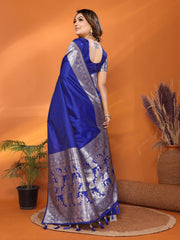 Glorious Pink Banarasi Silk Weaving Saree