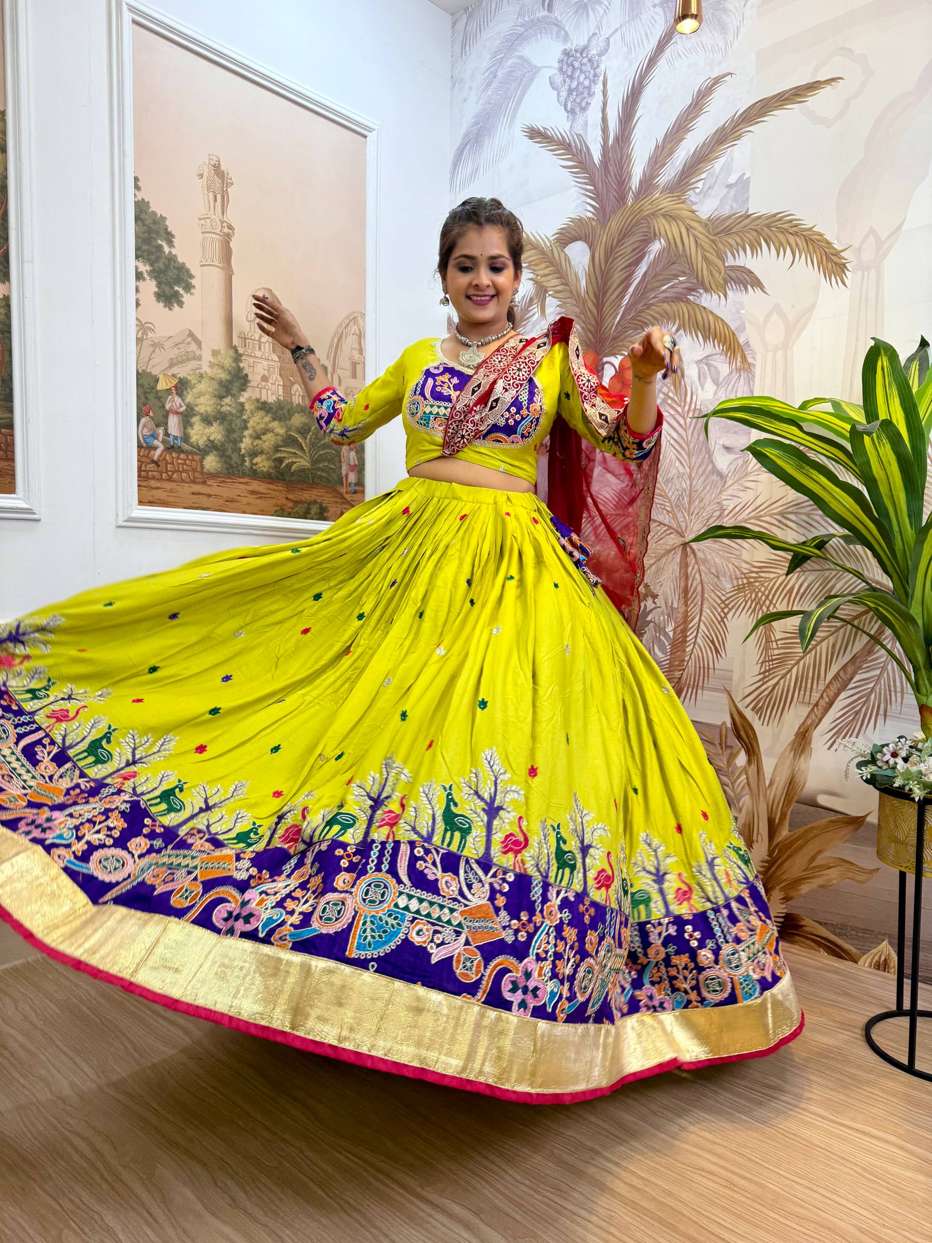Lovely Black Rayon Embroidery Work Lehenga Choli