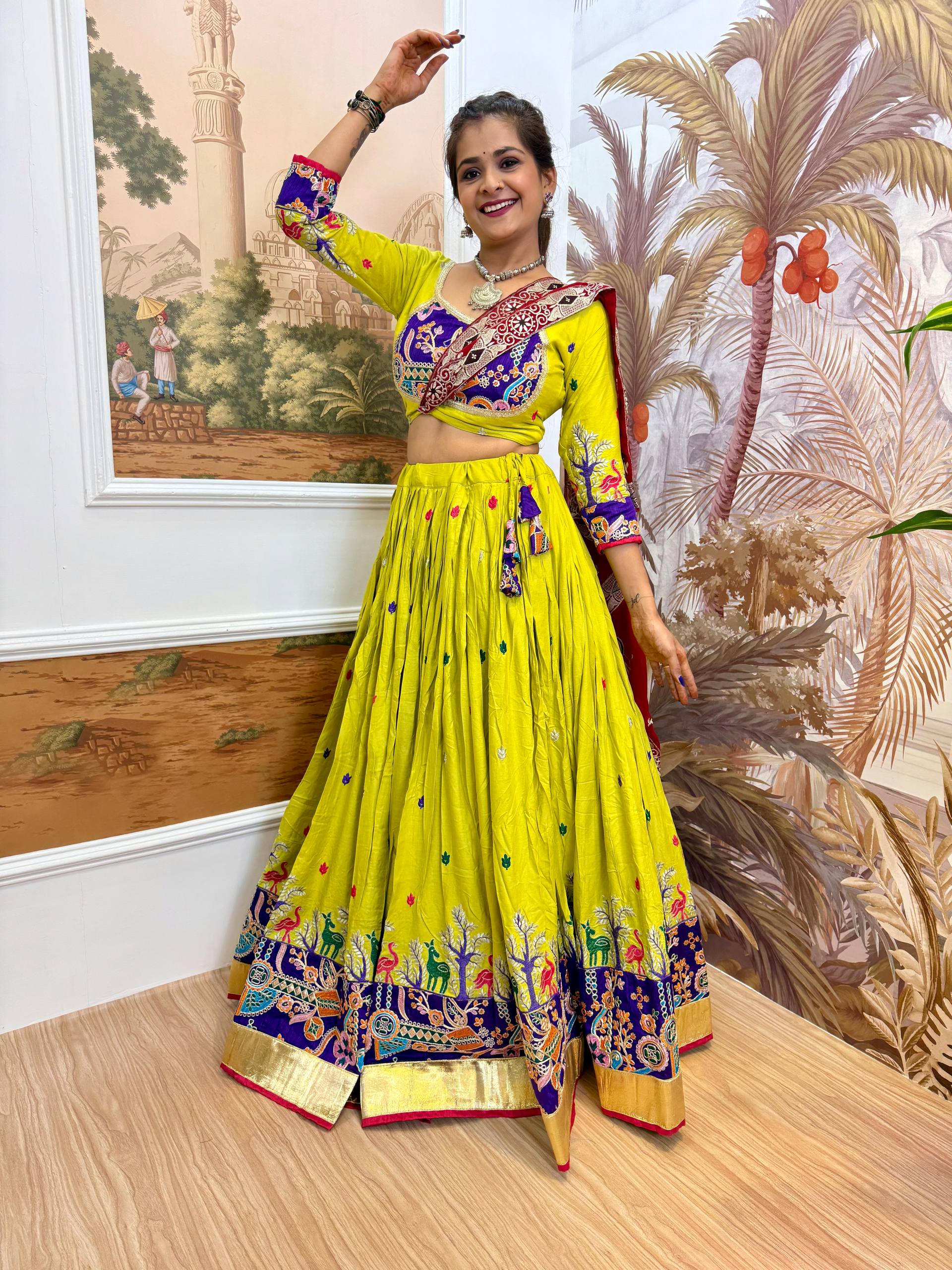 Lovely Black Rayon Embroidery Work Lehenga Choli