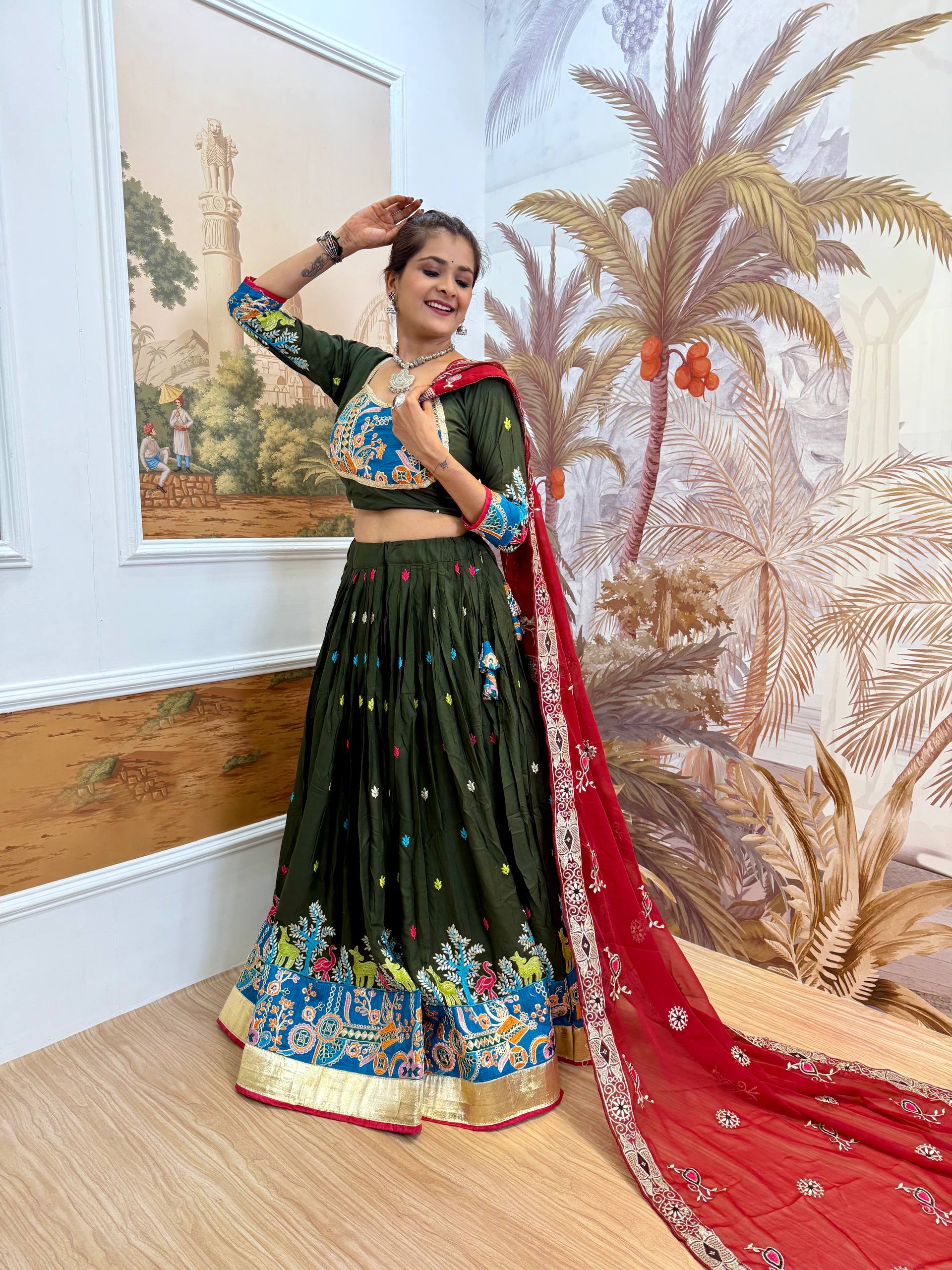 Lovely Black Rayon Embroidery Work Lehenga Choli