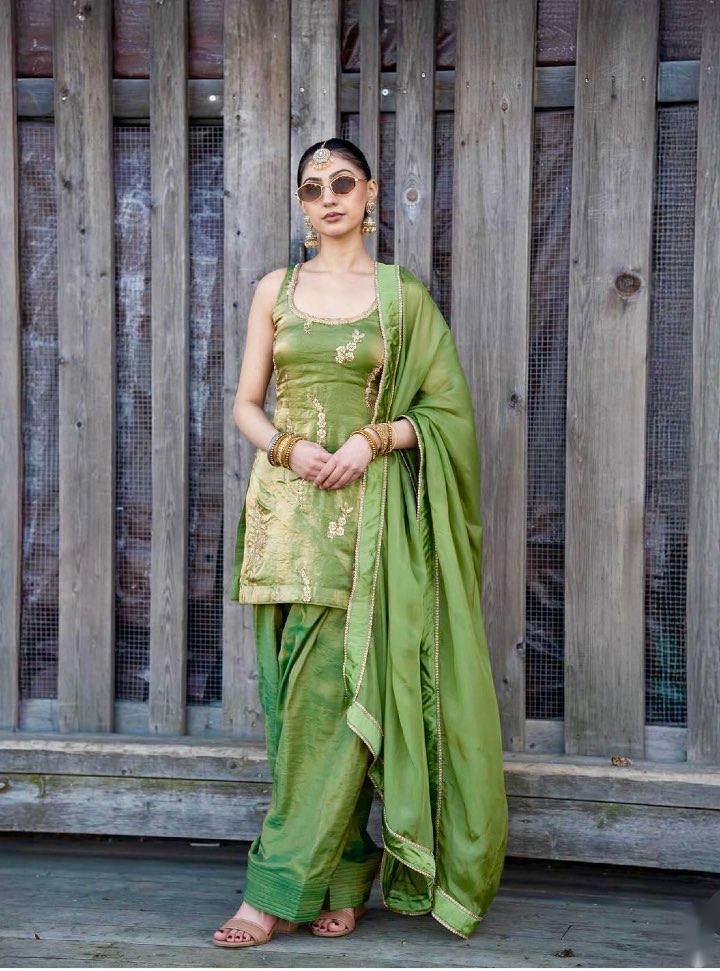 Designer Pink Fendy Silk Sequence Work Farshi Suit