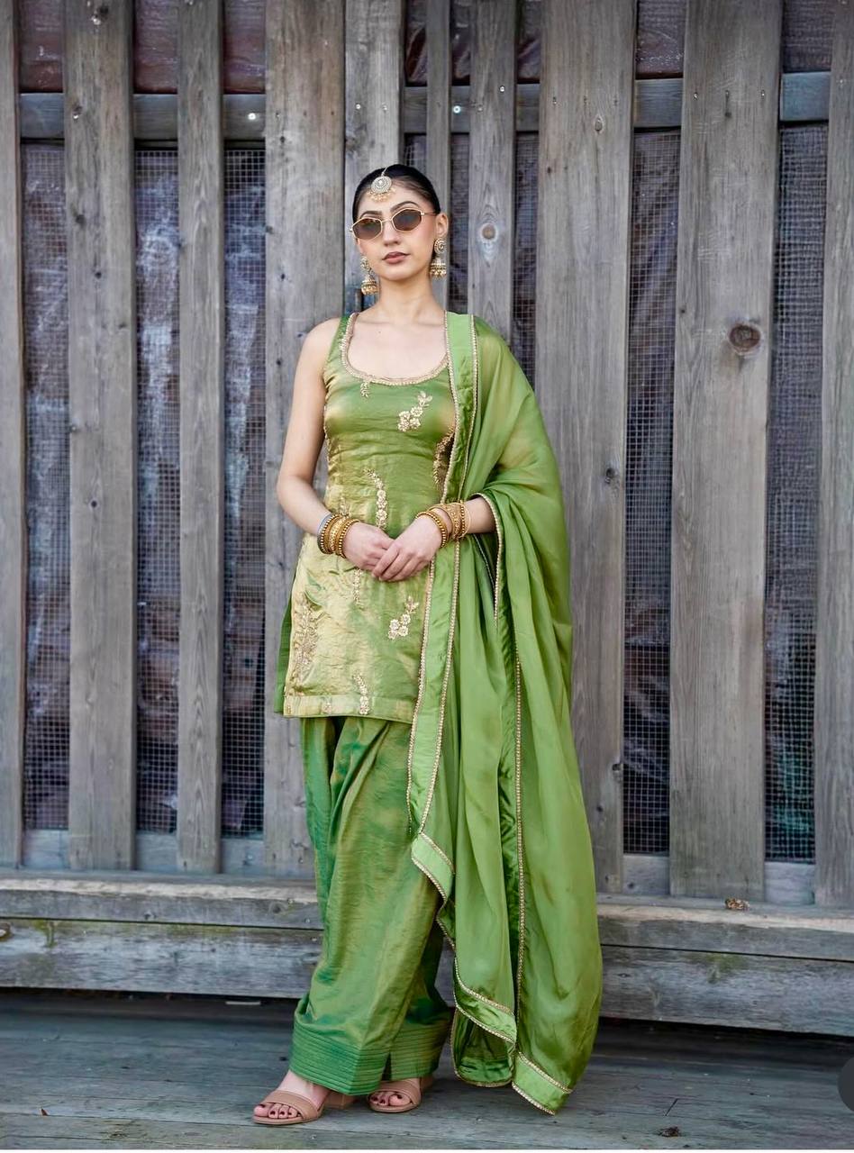Designer Pink Fendy Silk Sequence Work Farshi Suit