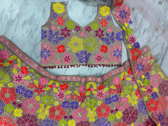Ravishing Multicolor Georgette Thread Work Lehenga Choli
