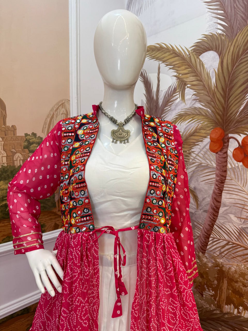 Ravishing Pink Cotton Embroidery Lehenga Choli